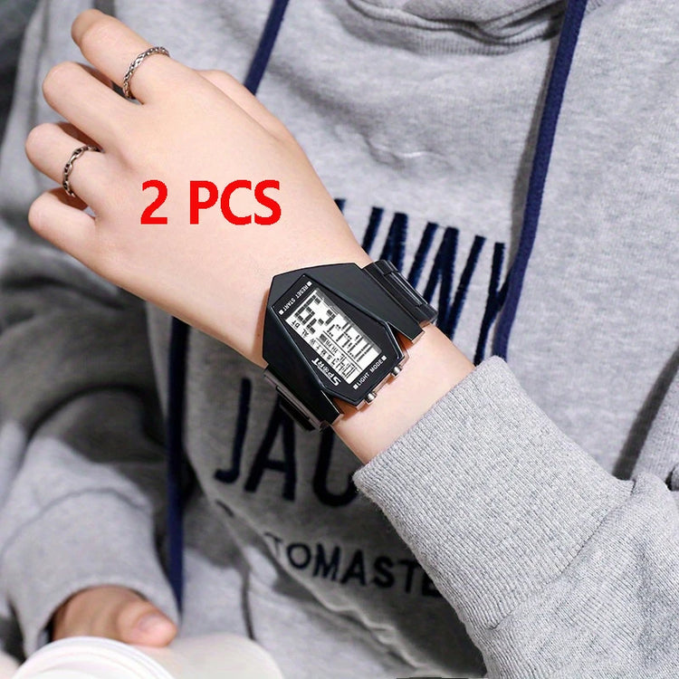 Multi-Function Aircraft Watch for Junior High School Students, Boys and Girls, Sports Electronic Watch