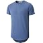 KLIEGOU Men's 100% Cotton Longline T-Shirt, Pre-Shrunk Soft