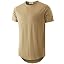 KLIEGOU Men's 100% Cotton Longline T-Shirt, Pre-Shrunk Soft