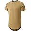 KLIEGOU Men's 100% Cotton Longline T-Shirt, Pre-Shrunk Soft