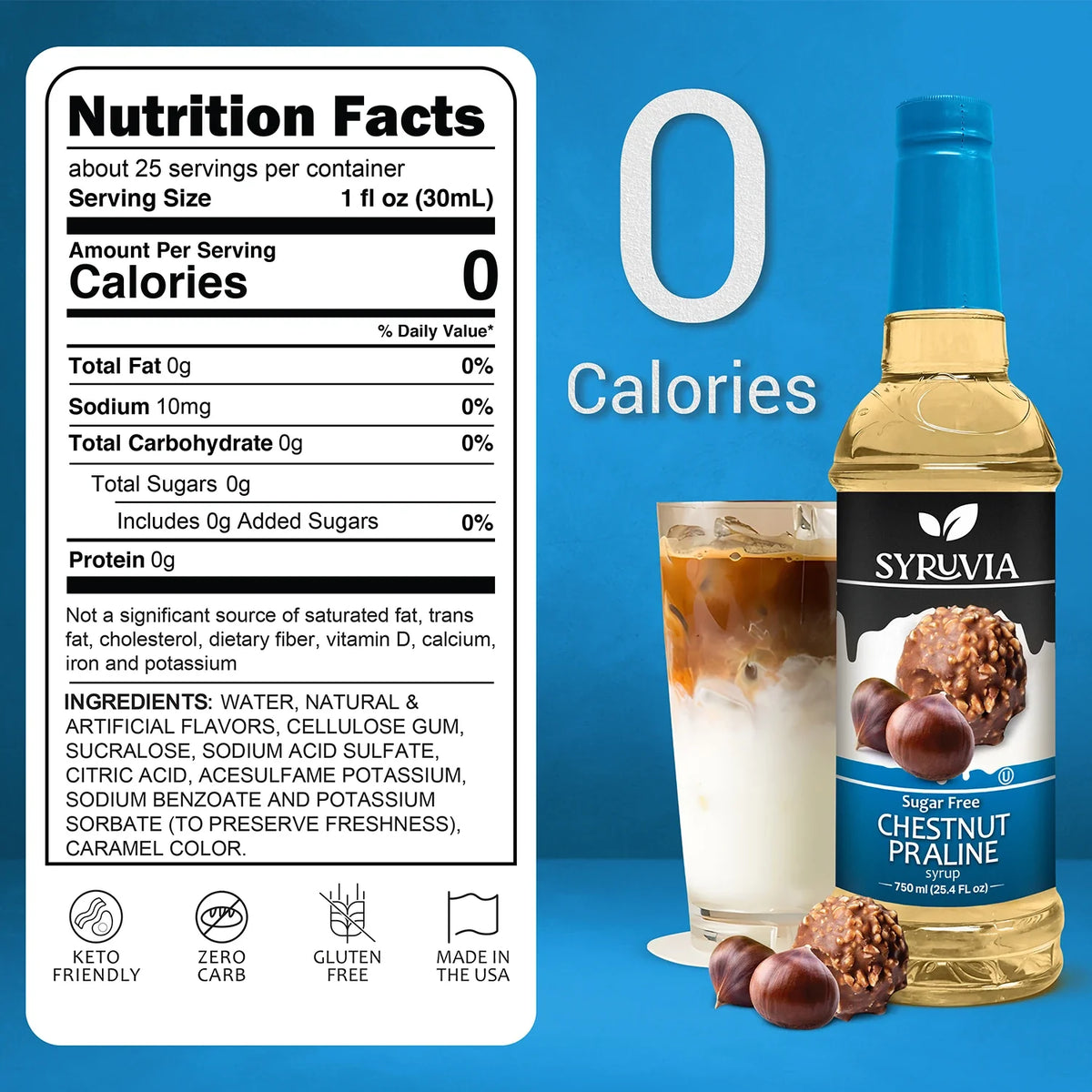 Sugar Free Chestnut Praline Syrup
