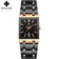 Relogio Feminino 2024 WWOOR New Women Watches Top Brand Luxury Blue Women's Bracelet Square Watch Ladies Dress Quartz WristWatch