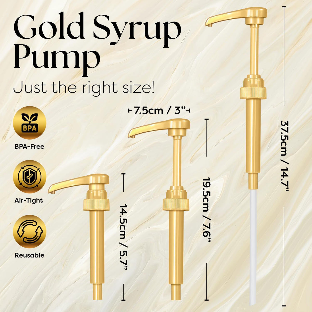Syrup Pump for 750ml Syrup Bottle
