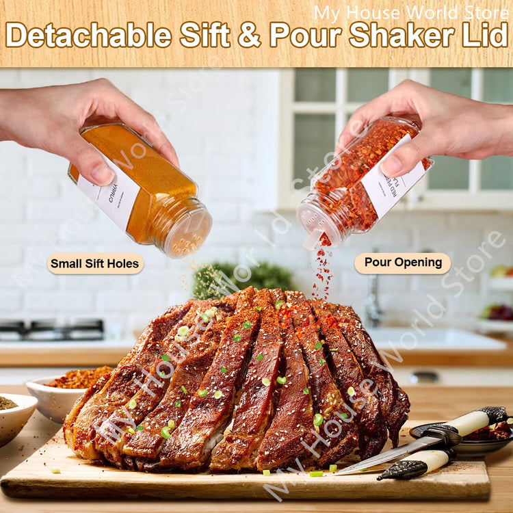 Glass spice containers