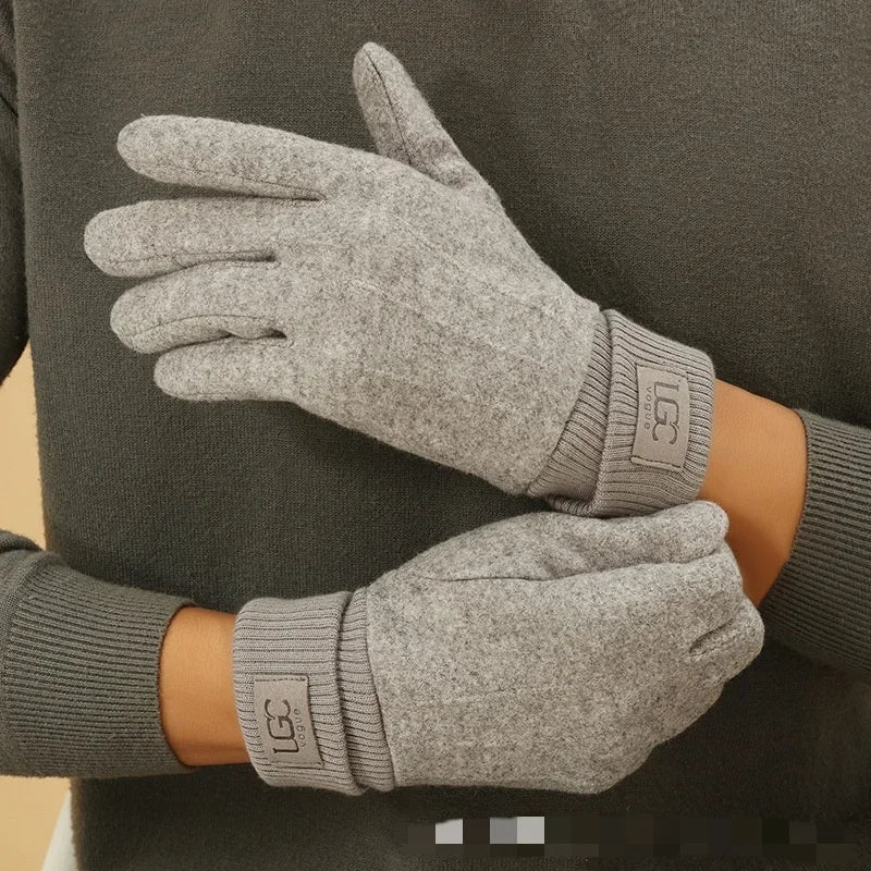 Winter Cashmere Gloves Warm Touch Screen Gloves Women Cold Protection Full Finger Mittens Outdoor Cycling Thick Woolen Glove