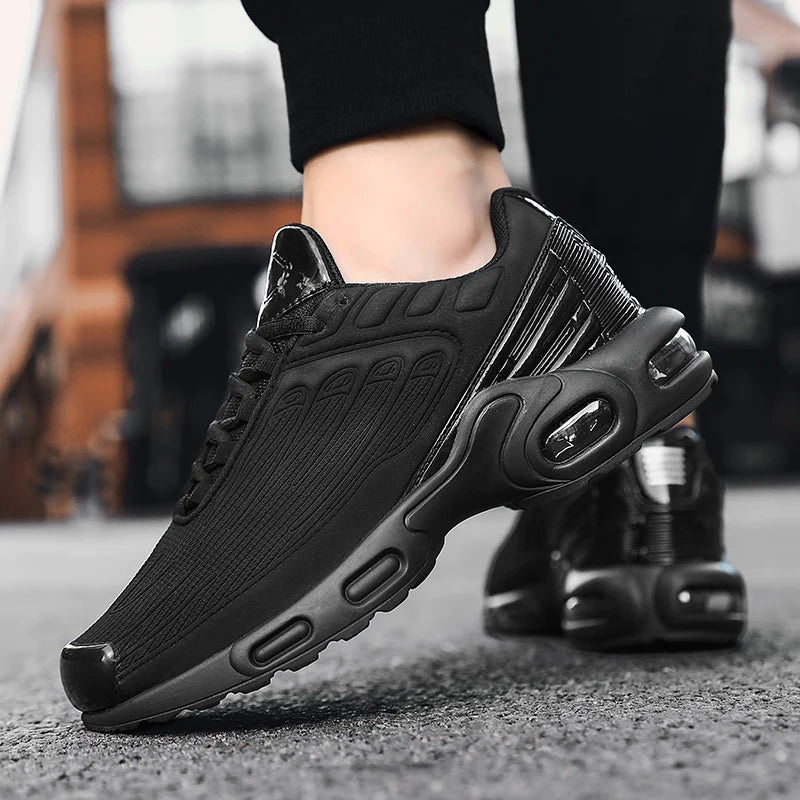 New Mens Running Shoes Breathable Mesh Cushioned Anti-Drop Spring-Back Sports Wear-Resistant Shoes