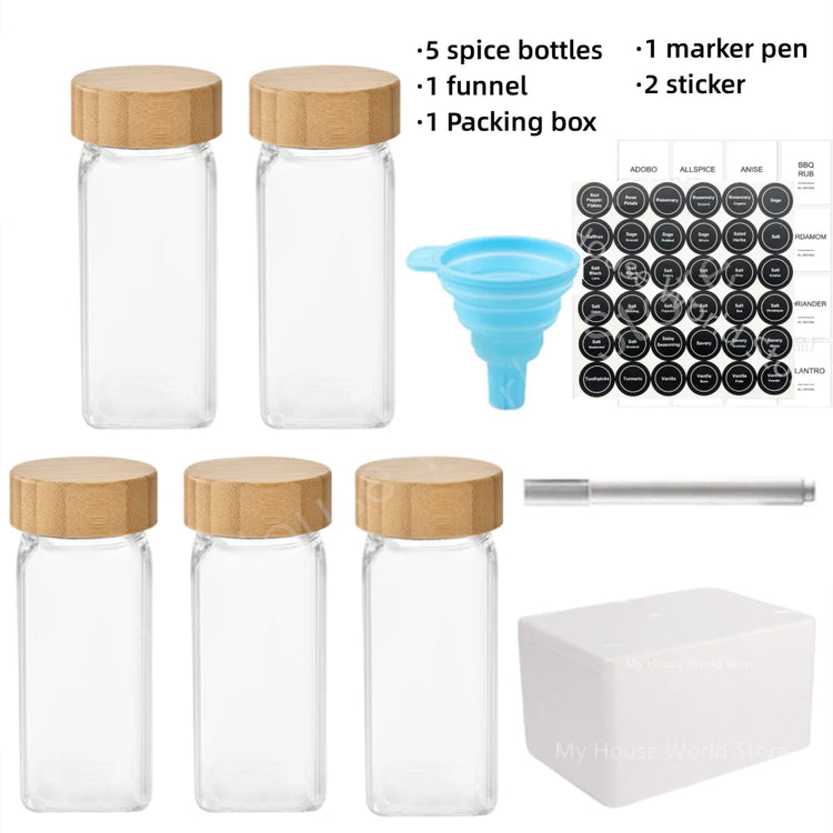 Glass spice containers