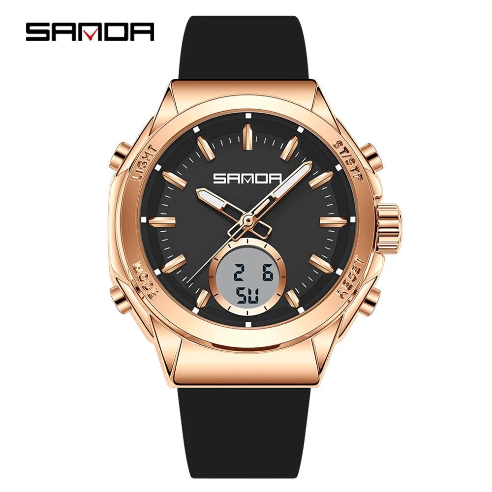 SANDA 9103 Women Watch Silicone Quartz Electronic Wrist Watches for Women Sport Clock Girls Gift Ladies Watches Top Brand