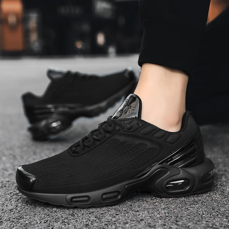 New Mens Running Shoes Breathable Mesh Cushioned Anti-Drop Spring-Back Sports Wear-Resistant Shoes