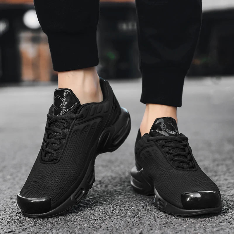 New Mens Running Shoes Breathable Mesh Cushioned Anti-Drop Spring-Back Sports Wear-Resistant Shoes