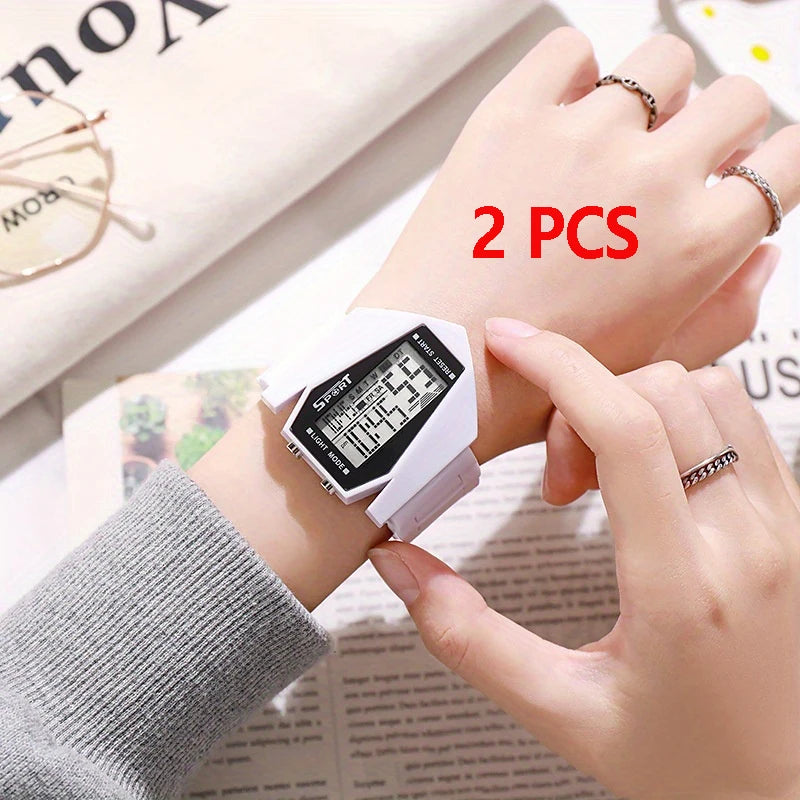 Multi-Function Aircraft Watch for Junior High School Students, Boys and Girls, Sports Electronic Watch