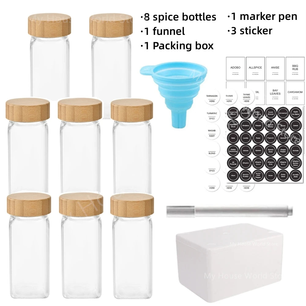 Glass spice containers