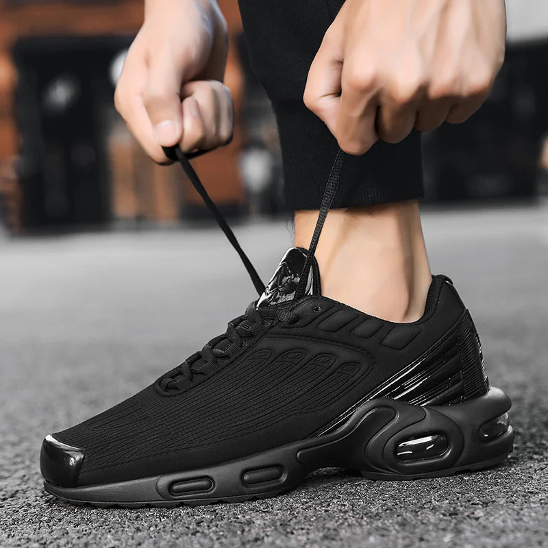 New Mens Running Shoes Breathable Mesh Cushioned Anti-Drop Spring-Back Sports Wear-Resistant Shoes