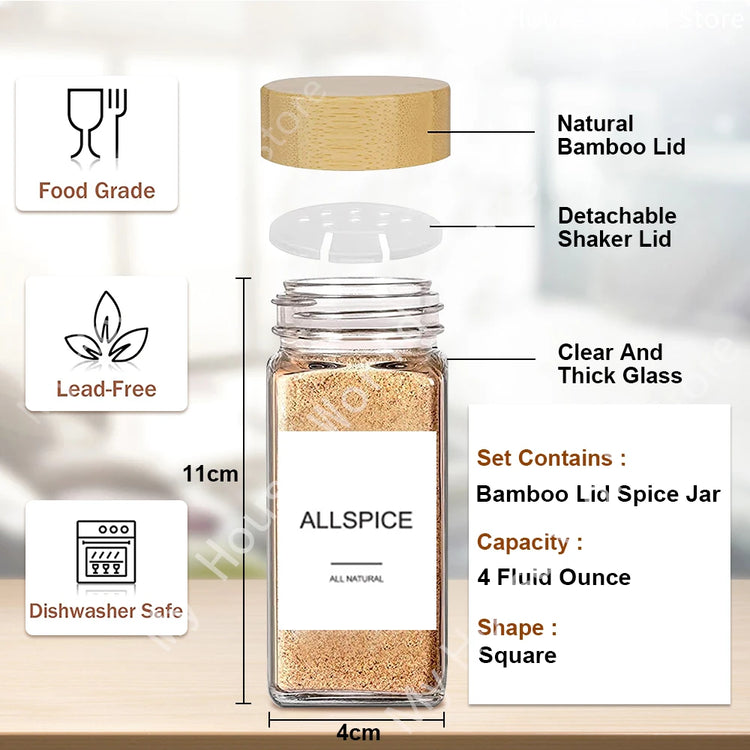 Glass spice containers