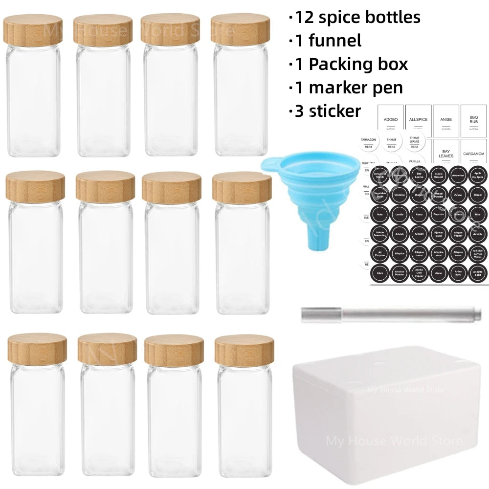 Glass spice containers