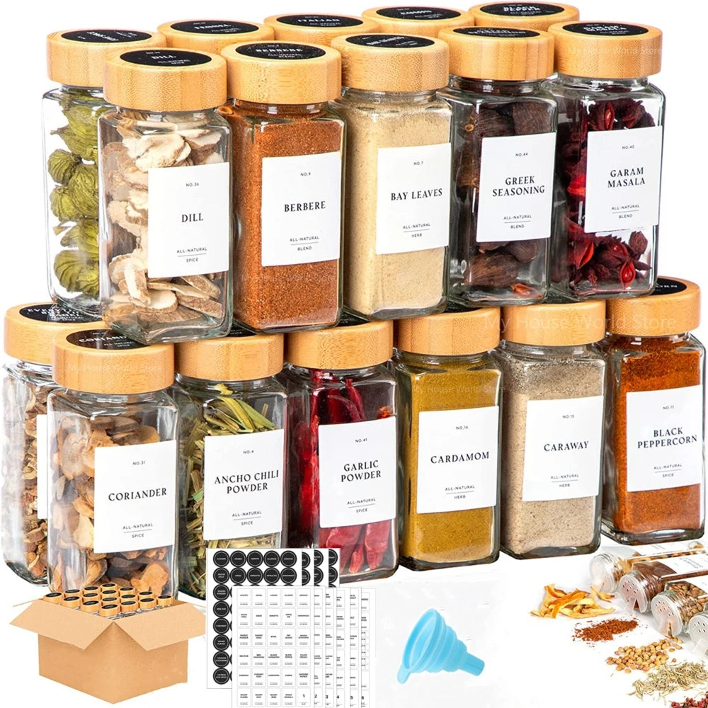 Glass spice containers