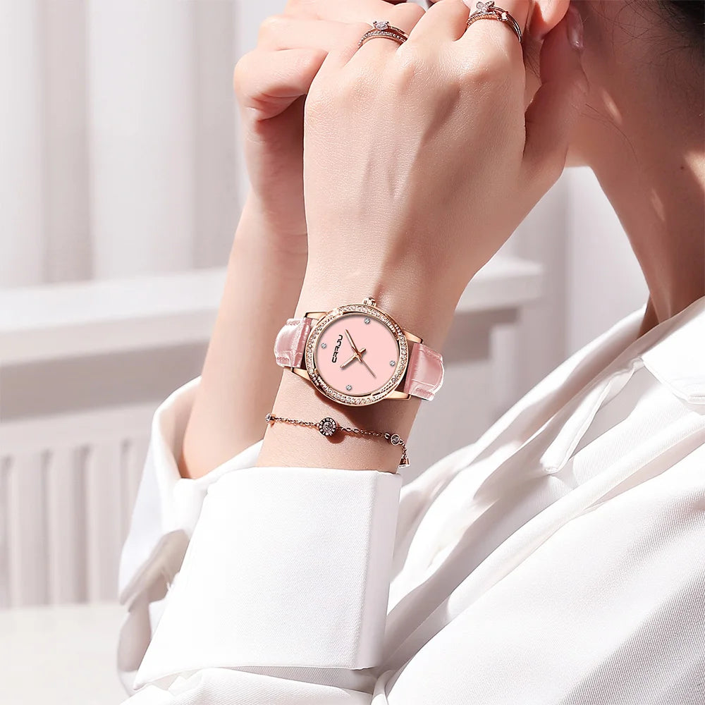 Fashion Watch For Women Leather Belt Watches Ladies Luxury Analog Quartz Luminous Wristwatch Clock Relogio Feminino