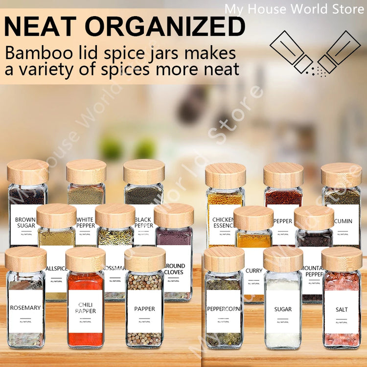 Glass spice containers