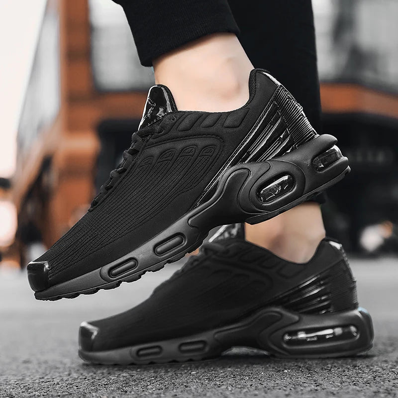 New Mens Running Shoes Breathable Mesh Cushioned Anti-Drop Spring-Back Sports Wear-Resistant Shoes