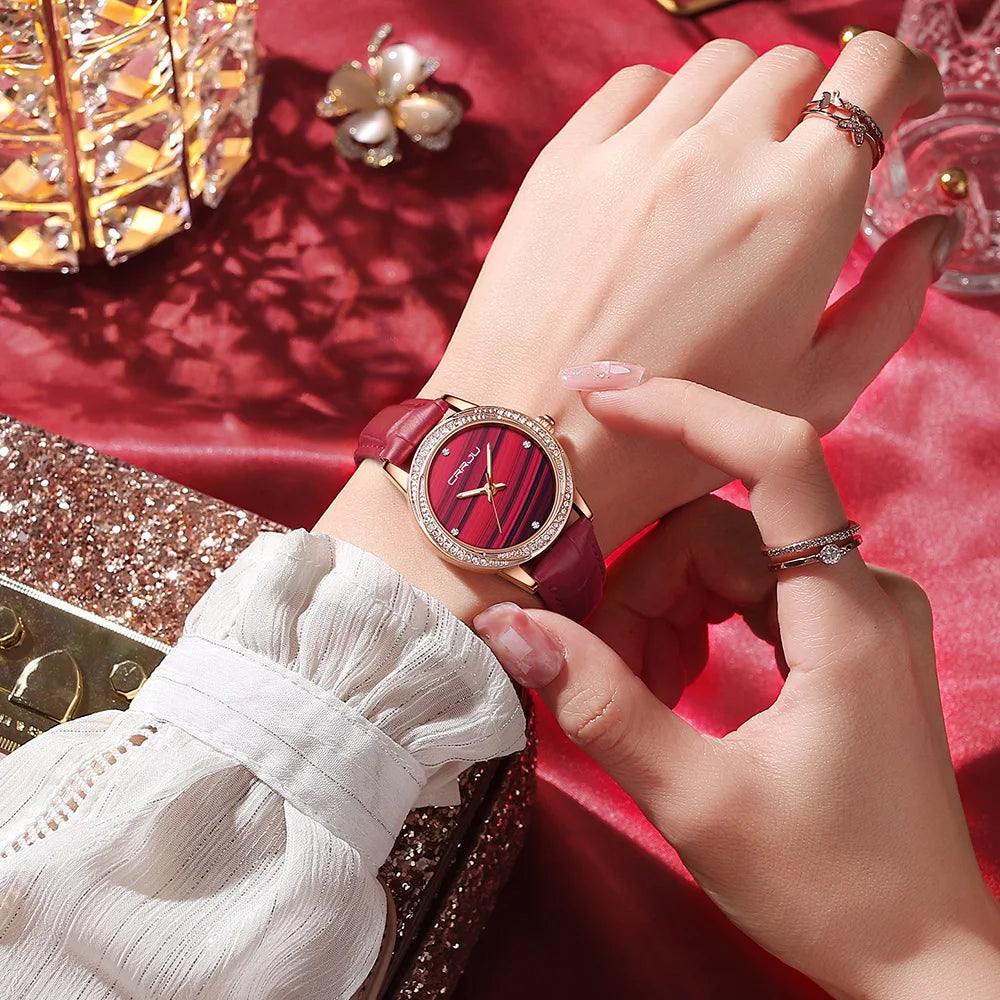 Fashion Watch For Women Leather Belt Watches Ladies Luxury Analog Quartz Luminous Wristwatch Clock Relogio Feminino