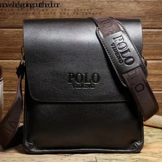Casual Business Polo Shoulder Bag Paul Vertical Leather Bag Men&